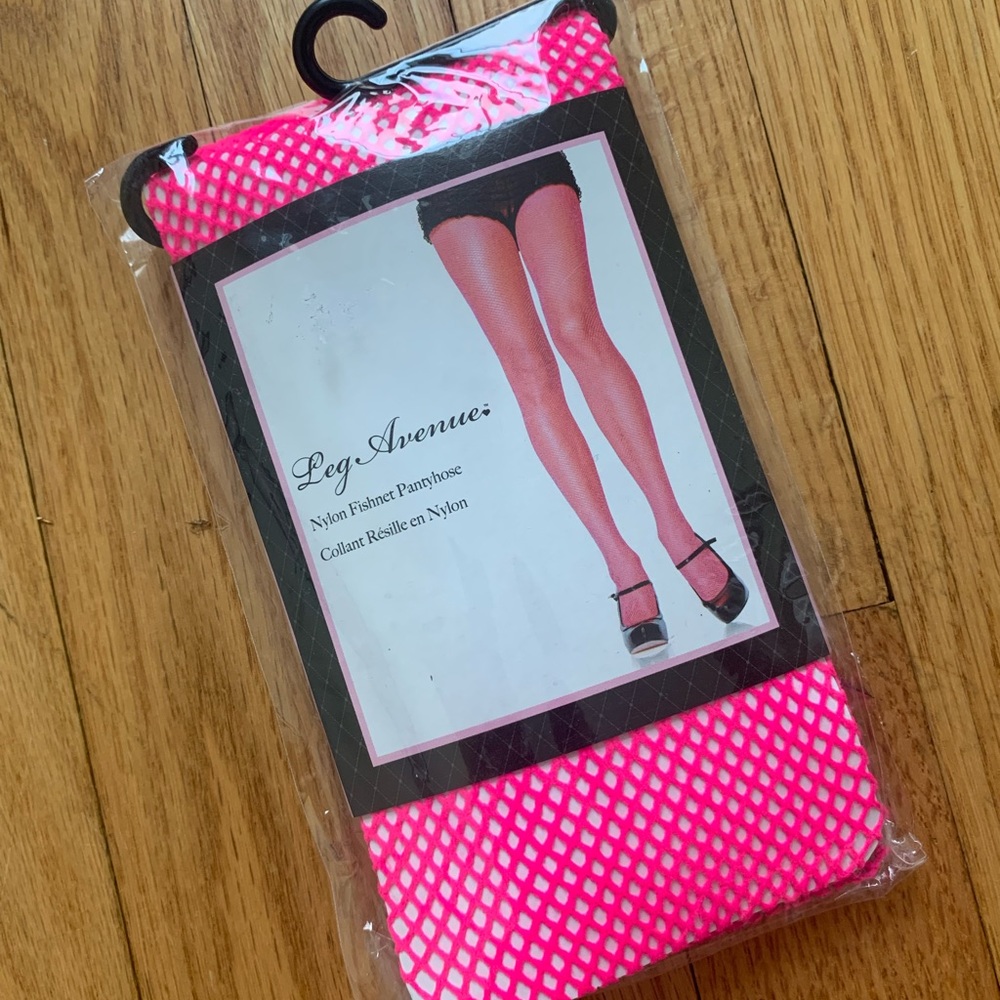 Halloween Costume stockings - fishnet pink